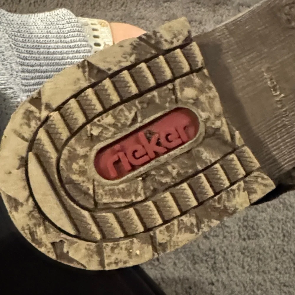 Rieker Heeled Lace-Up Boots with Black and Tan Accents - Picture 6 of 7